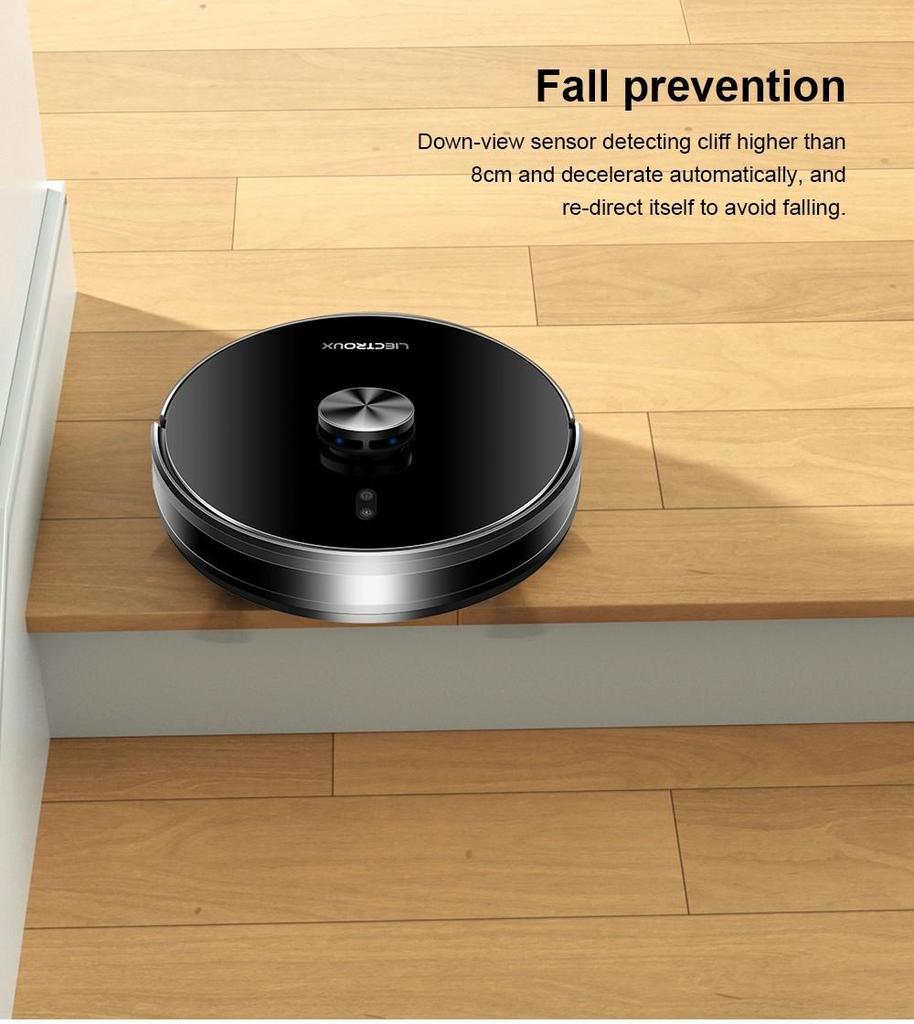 Liectroux X6 Robot Vacuum Cleaner, 6500Pa Suction, LDS Laser Navigation, 235ml Water Tank, 400ml Dustbin, 5 Maps Saved