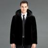 Mink Fur Coat Men's Mid-length Dad Wear Mink Fur Winter Coat Whole Fur Coat Men's Fur Warm