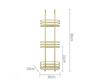 Nordic Multi-layer Bathroom Rack Floor Metal Unfading Golden Storage Rack Wrought Iron Waterproof Storage Shelf 30*20*90cm
