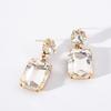 Pinkdudu Simple Geometric Acrylic Multicolor Drop Earrings Fashion Alloy Gold Plated Earrings for Women Jewelry Gifts PD639