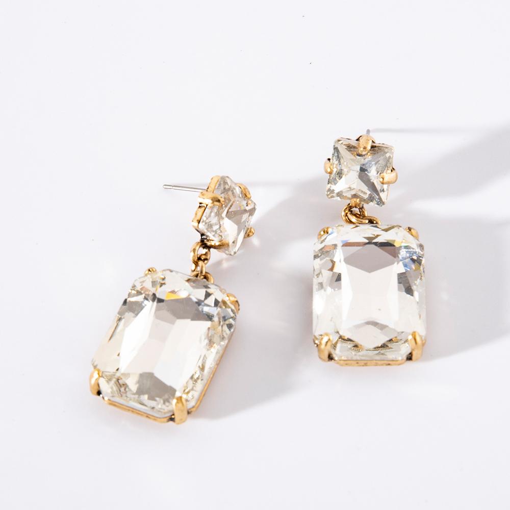 Pinkdudu Simple Geometric Acrylic Multicolor Drop Earrings Fashion Alloy Gold Plated Earrings for Women Jewelry Gifts PD639