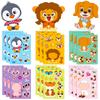 6 Photos/package of Small Animals Face-changing Stickers Puzzle DIY Stickers New Products Children's Puzzle Toys Puzzle Doodle Stickers