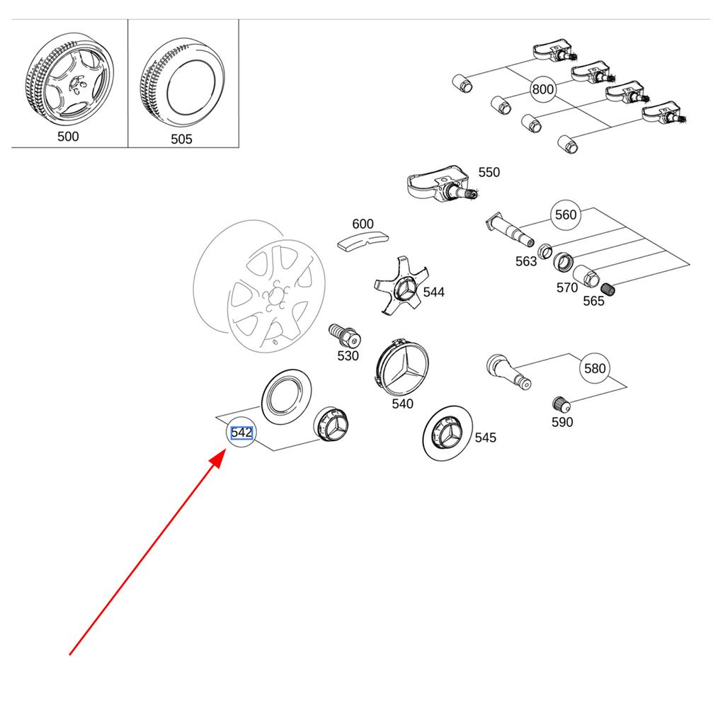 Для Maybach Mercedes Benz S-Class 2013-2020 W222 Средний колпак ступицы колеса Передняя и задняя оси A2224002800 Фирменные запчасти