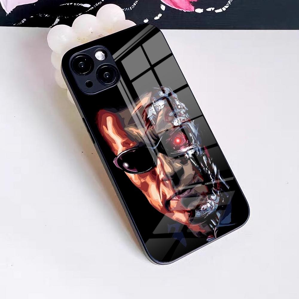 ЧЕХОЛ ДЛЯ ТЕЛЕФОНА Arnold Schwarzenegger Terminator Для IPhone 17 Pro Max 16 15 14 Pro Max 13 11 X Xs Xr 8 7Plus Стеклянная Крышка