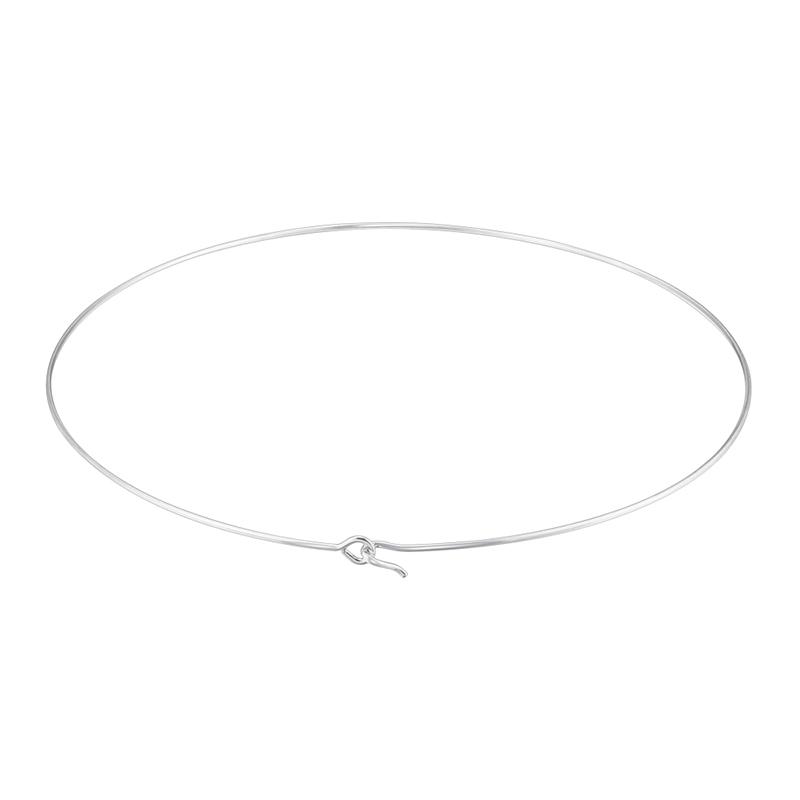 316L Stainless Steel Heart Round Adjustable Collar Women's Necklace Simple Open Neck Metal Jewellery Accessories: VL534 VL535