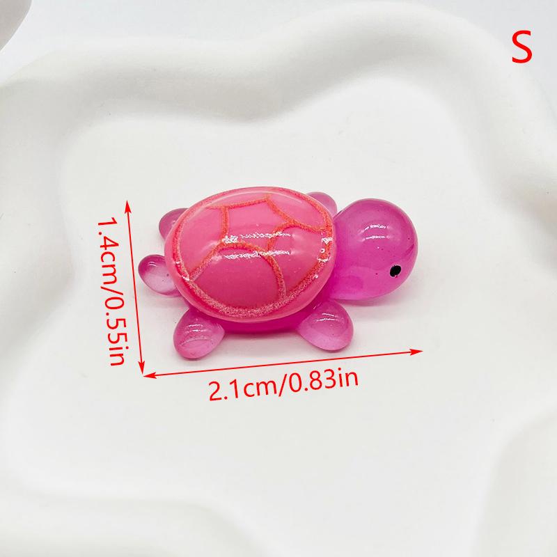Mini Turtles Luminous Ornament Crafts Miniature Figures Tiny Turtles Micro Landscape Home Decoration Accessories Gifts