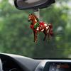 2D Плоская Лошадь Автомобильный Подвесной Орнамент Акриловая Лошадь Шарм для Зеркала Заднего Вида Праздничные Зимние Подвесные Аксессуары для Рождественской Елки Автомобильный Интерьер Стена Окно