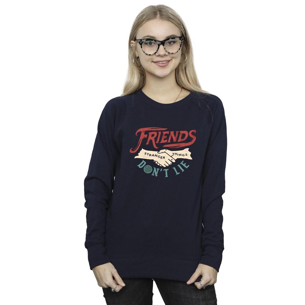Netflix Womens/Ladies Stranger Things Friends Don´t Lie Hands Sweatshirt