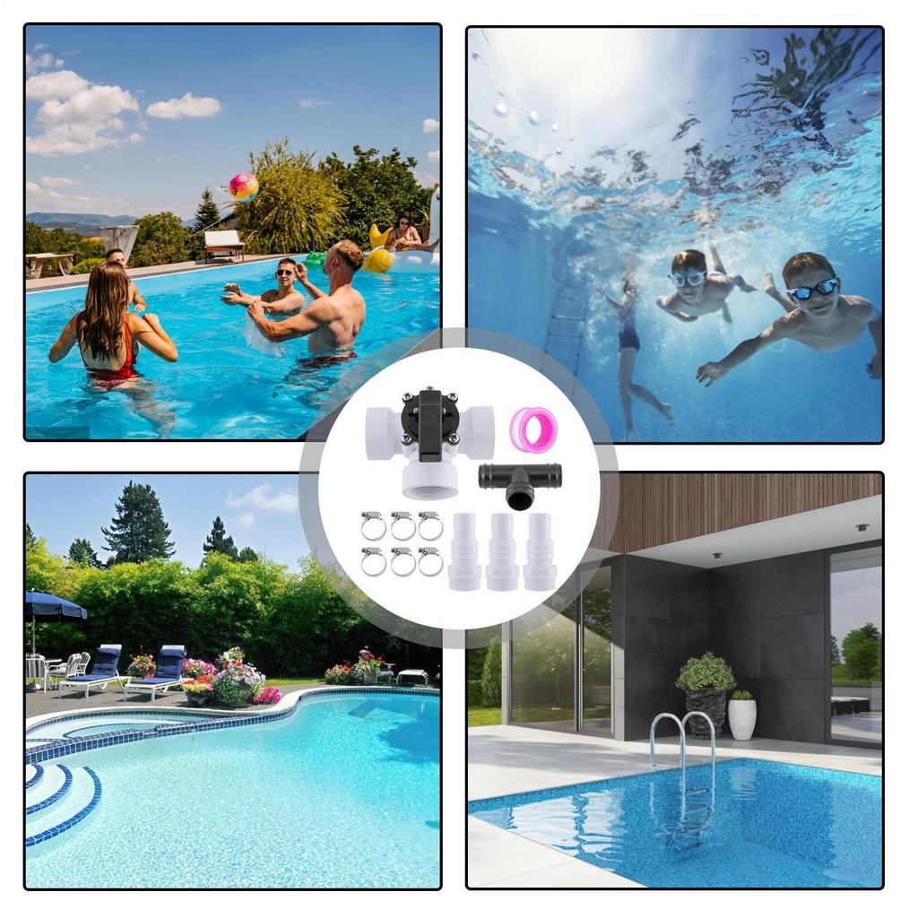 Комплект для обхода для подогревателя бассейна Набор для регулировки клапана перенаправления бассейна Соединение шланга Подключение нескольких блоков Аксессуары для бассейна