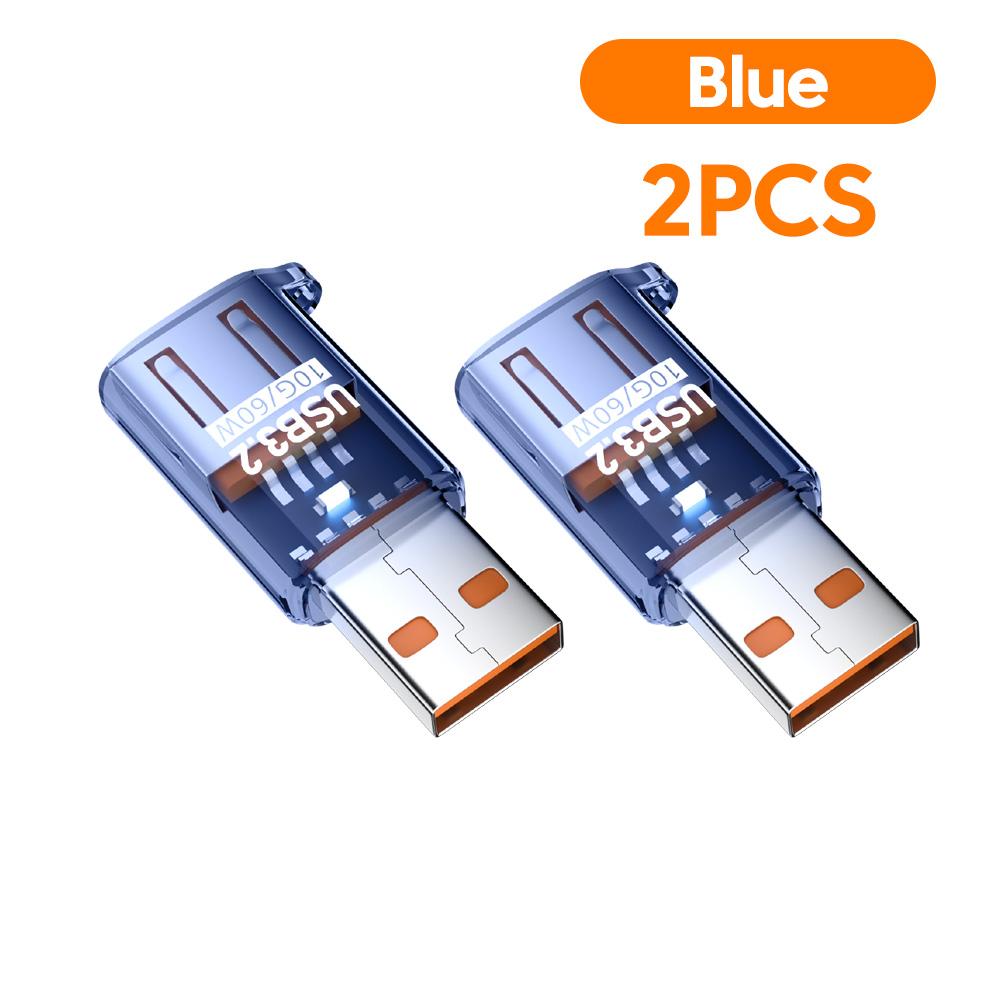 USB 3.2 A Male to USB A Female Adapter 10Gbps High Speed Data Audio Transfer PD 60W Fast Charging Converter For USB PC Laptop
