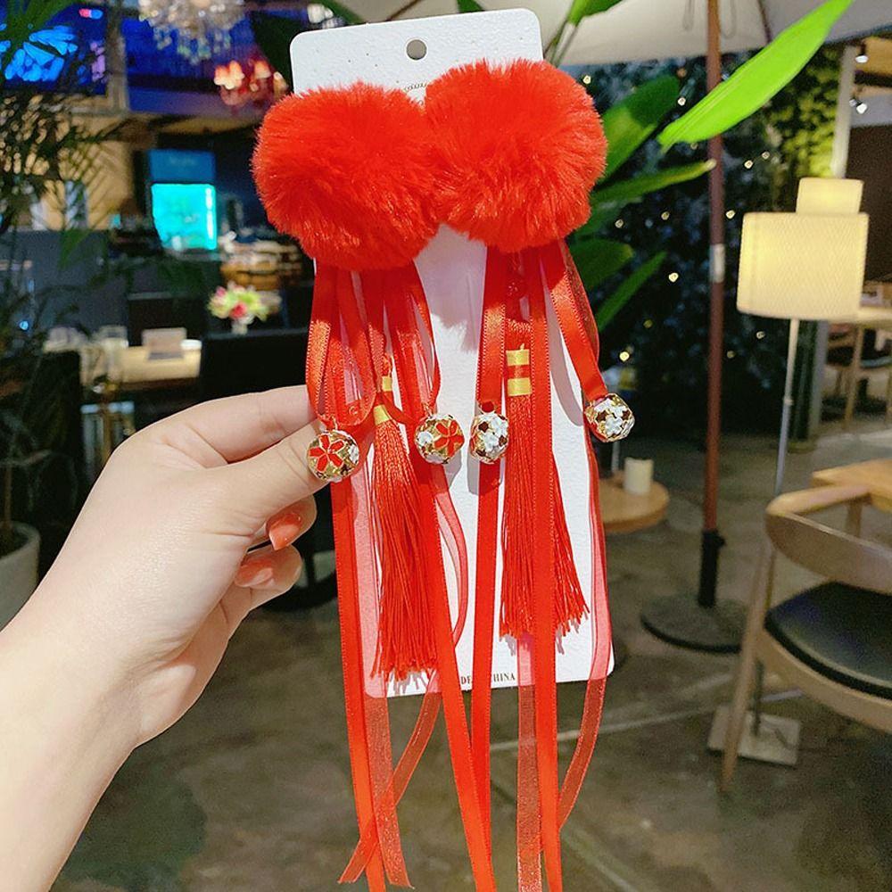 New Year Butterfly Chinese Hanfu Hair Clips Children Barrettes Festival Hairpins Duckbill Clips