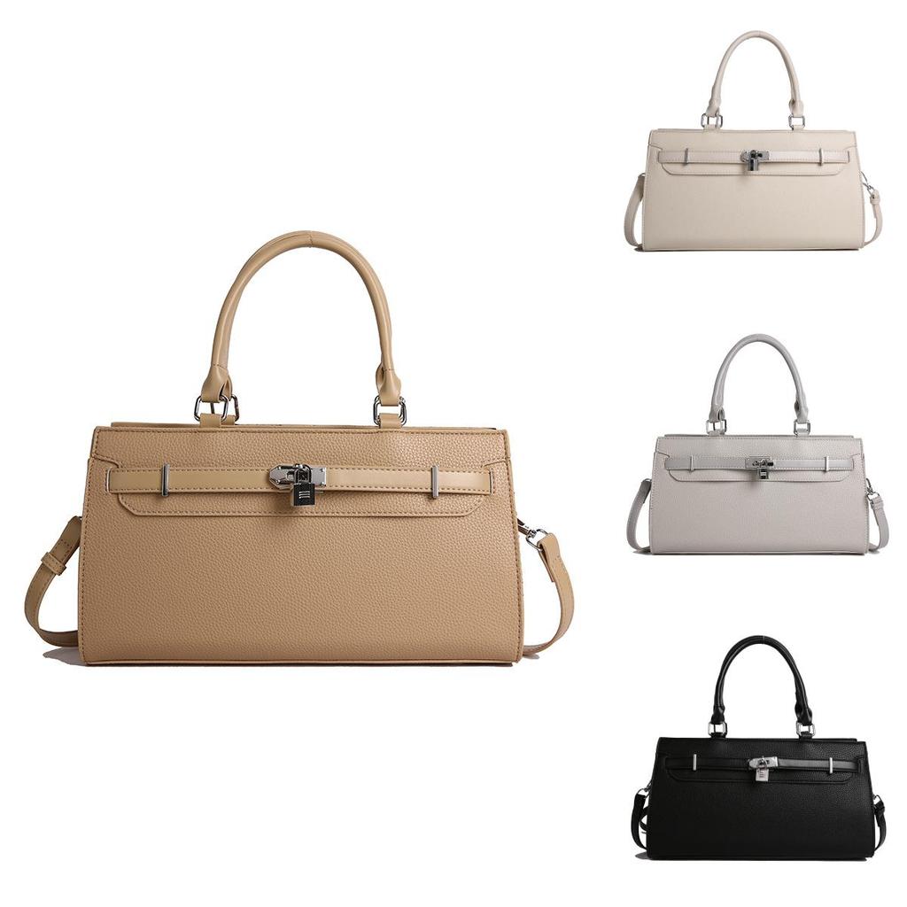 Minimalist Women Tote Bag With Stitching Detail And Shoulder Strap