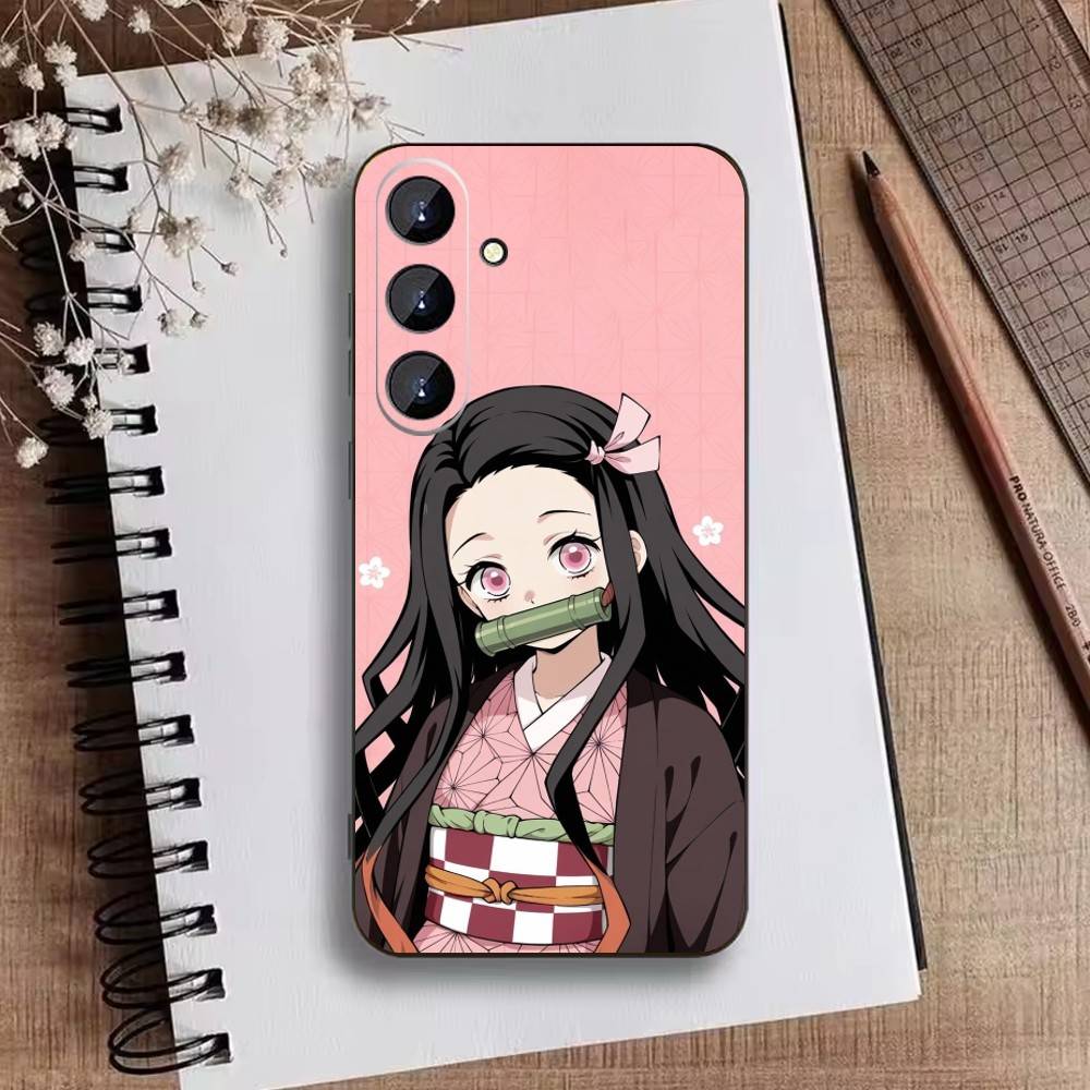 Nezuko I-Kamado Phone Case For Samsung Galaxy A73,A21s,A22,A31,A52,A53,A71,A41Soft Black Shell