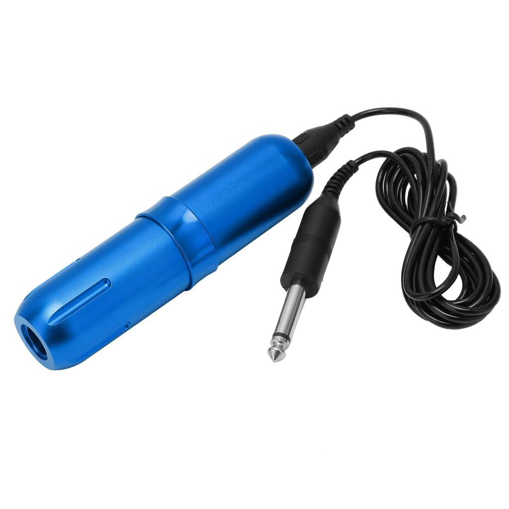 Tattoo Pen Machine Aluminium Alloy RCA Interface Clip Cord Lining Shading Rotary Tattoo MachineBlue