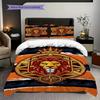Royal Lion Emblem Three-piece set (1 * duvet cover + 2 * pillowcase, without core) Duvet cover and pillowcase Soft and comfortable Bedding set Bedding