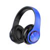 Colorful LED Light Folding Wireless Headphones Stereo Bluetooth 5.0 Headset Heavy Bass 9D Stereo Hi-fi Sport Over-ear Headphones with Mic