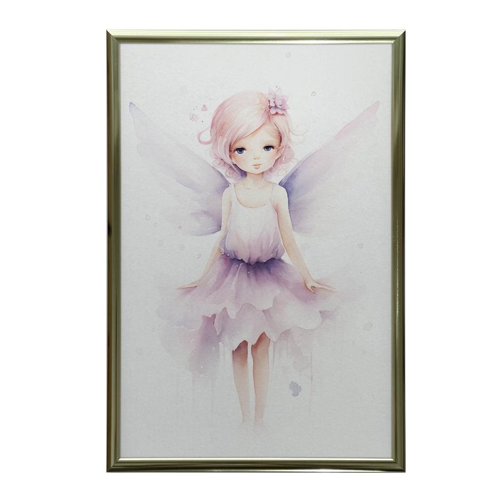 Magiczna Elfowa Wróżka Magiczna Elfowa Wróżka, 30X40 Cm, Rama Aluminiowa Złota, Papier Matowy 230 Gsm