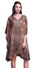 Ladies Kaftan Holiday Loungewear Midi Dress Beach Coverup-4X-5X