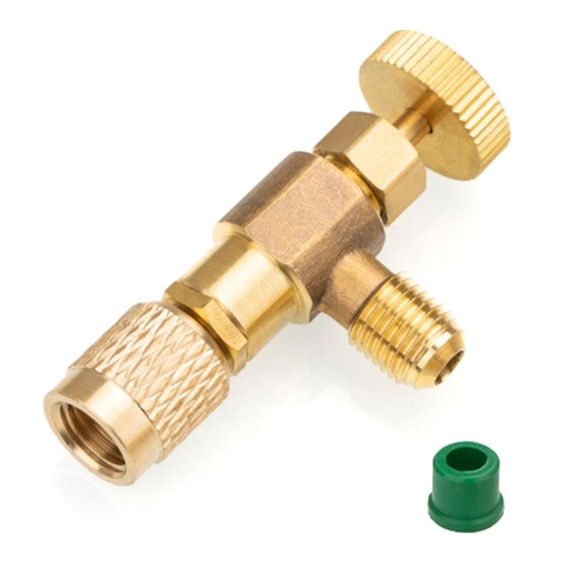 Предохранительные клапаны для жидкости R410A R22 Кондиционер Хладагент 1/4" Адаптер безопасности Клапаны для заправки хладагента