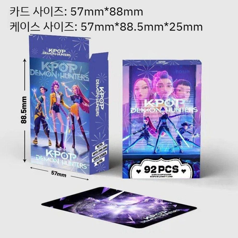 K-pop Охотники на демонов Набор фотокарточек из 60 фотокарточек и 32 наклеек Неофициальные товары Kedehun Hunttrix