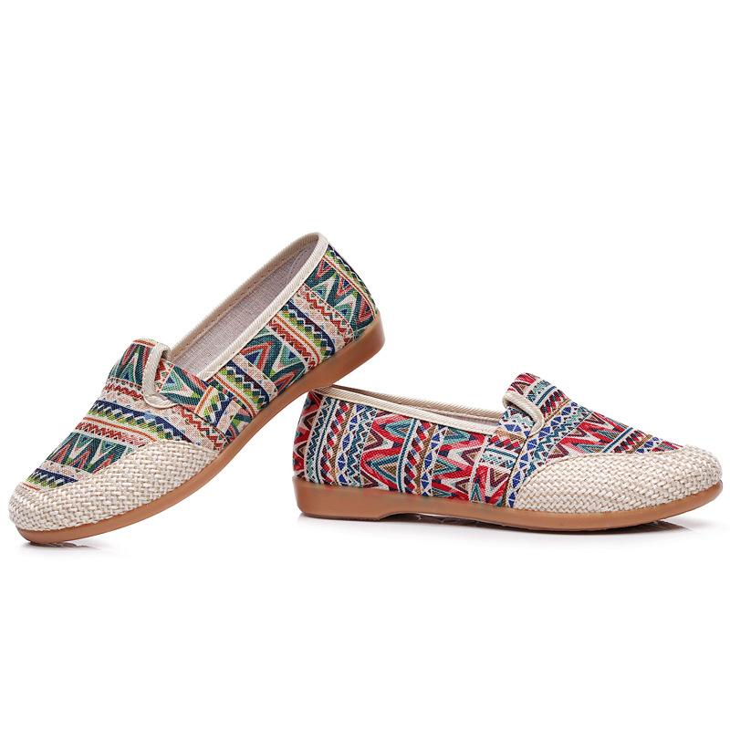 Spring and Autumn Shoes Single Shoes Canvas Shoes Casual Women's Shoes Comfortable Non-slip Fisherman Shoes One Stirrup Cowboy Bottom