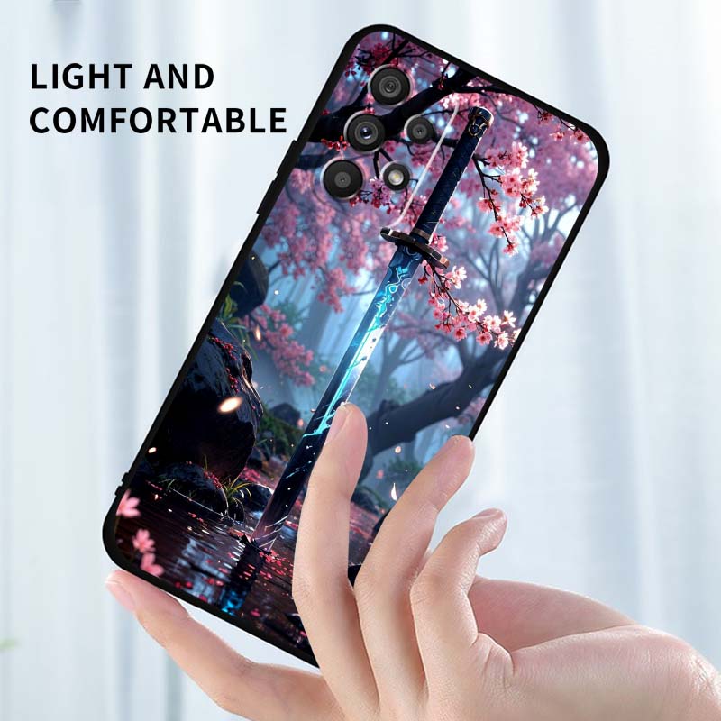 Мечник в древнем стиле Для Samsung A73 A72 A71 A55 A54 A53 A52 A51 A13 A22 A16 A15 A12 A14 A26 A07 5G Черный Чехол для Телефона