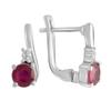 Silver Earrings with Natural Ruby 1.348ct (2127574)