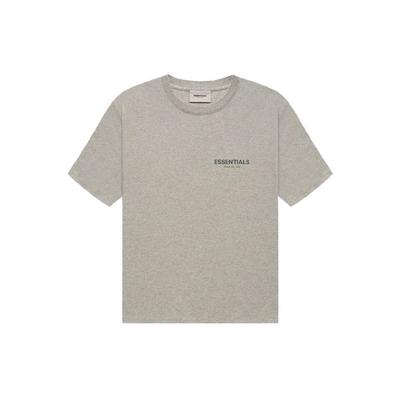 Fear of God Essentials Футболка с коротким рукавом FW21 Унисекс Топы Темно-серый с овсяным оттенком FOG-FW21-222