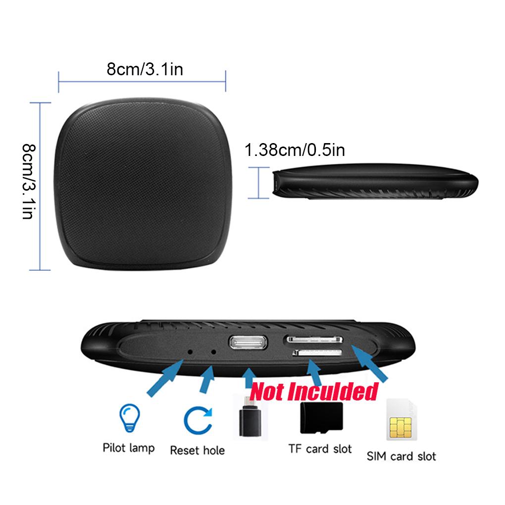 Android 11 Беспроводной CarPlay и Android Auto Адаптер AI Box Поддержка Загрузка приложения Встроенный GPS Поддержка SIM-карты 4G 4G+64G