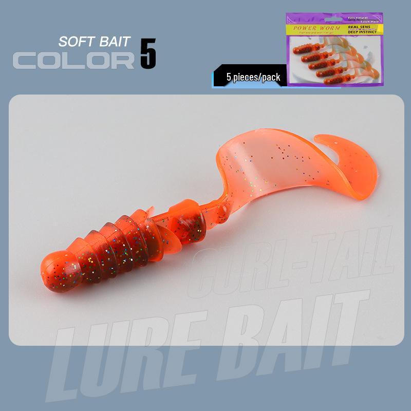 Большая волна, кудрявый хвост, мягкая приманка для окуня и мандаринки