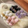 New Ins Sequined Cotton Slippers Fashion Plush Slippers Home Indoor Fluffy Slippers