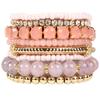 For Bestseller Colorful Multi-Tier Bohemian Stretch Bracelet Glittering Crystal Rhinestones Glass Beads Delicate Seed Bangle