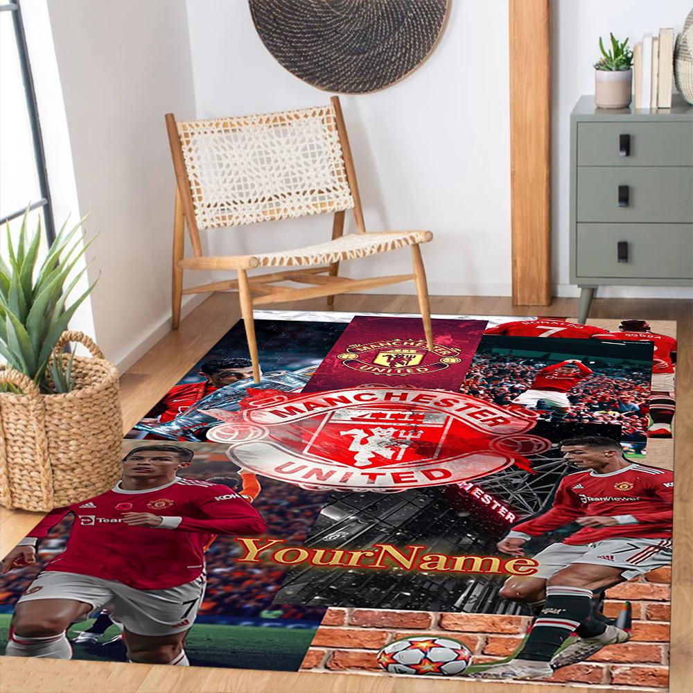 Manchester Personalized Text Floor Rug Office Rug Perfect for Dining Room Entryway Playrooms Study room Antislip Carpet Office home decor