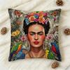 pc Frida Cartoon Style  Doublesided Printed Square Decorative Cushion Cover for Sofa Living Room Home Decor