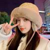 Winter Luxurious Quilted Warm Fur Earflap Bucket Hat