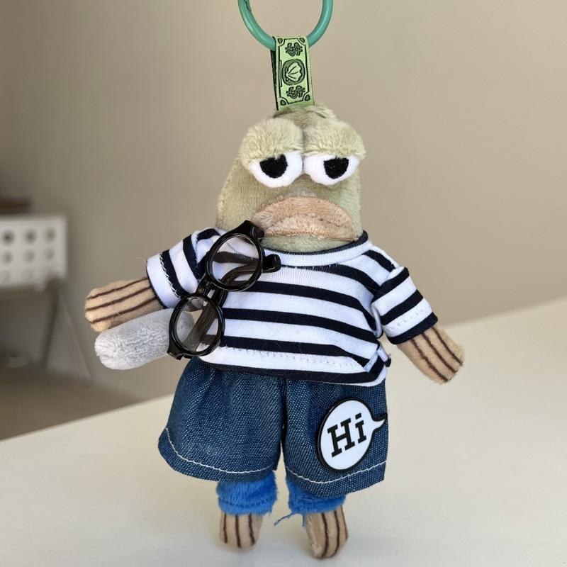 Cute Cartoon Spongebob Series Pendant Doll Keychain Bag Decoration Ornament Kids Gift