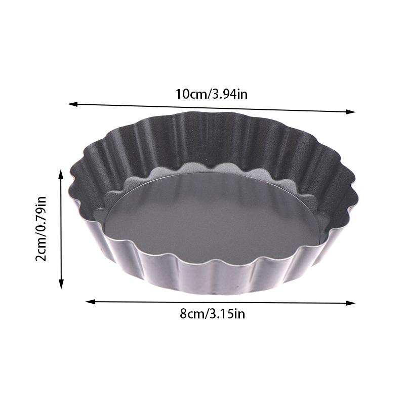 Mini Tart Pans 10Cm Egg Tart Molds With Removable Bottom Non Stick Small Tart Mold Fluted Cupcake Tart Pan Bakeware