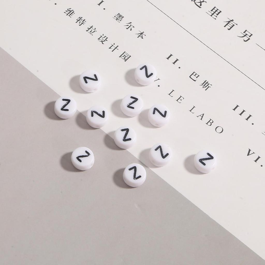 100 шт. бусины с буквами, круглые бусины с буквами алфавита, акриловые бусины, сделай сам, изготовление ювелирных изделий, браслет, ожерелье, аксессуары