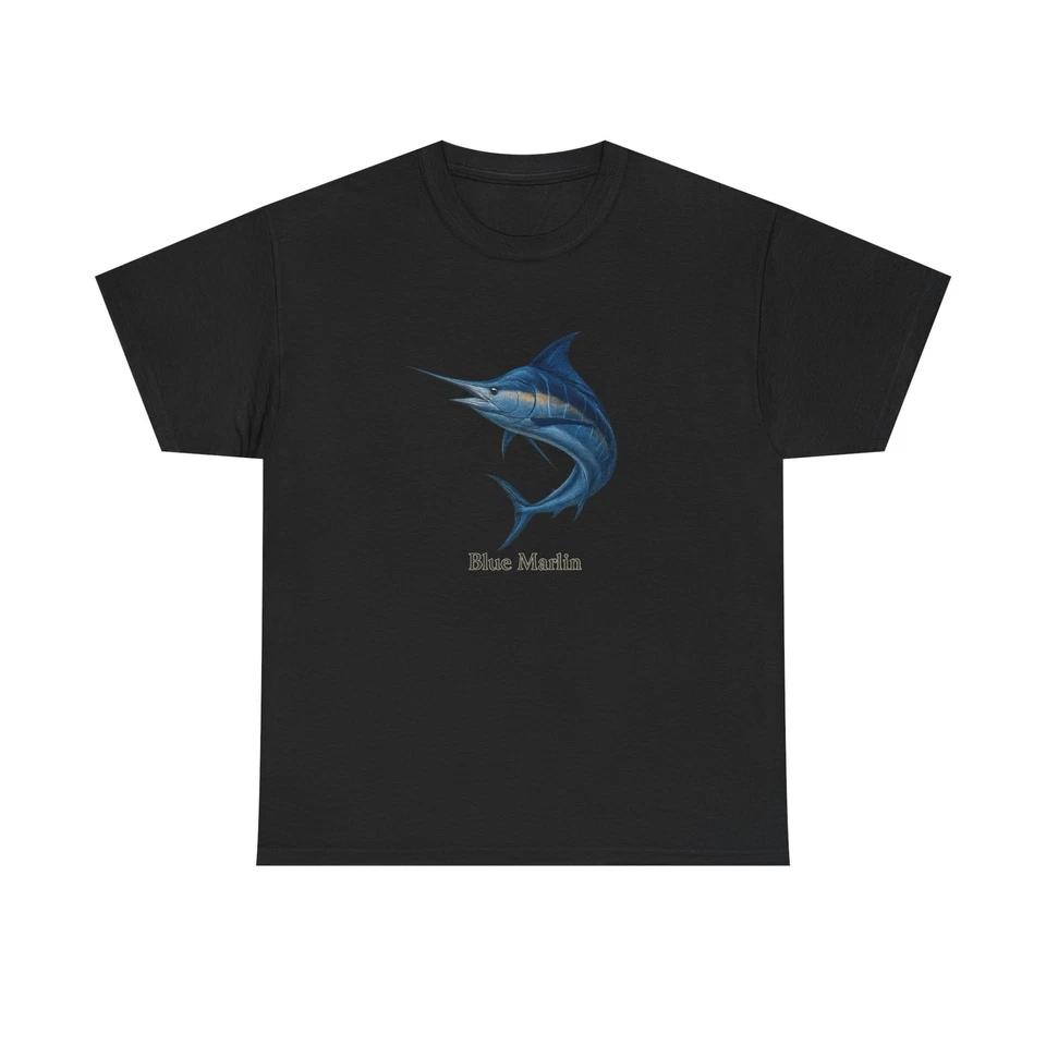 Unisex Adult T Shirt Blue Marlin Deep Sea Power