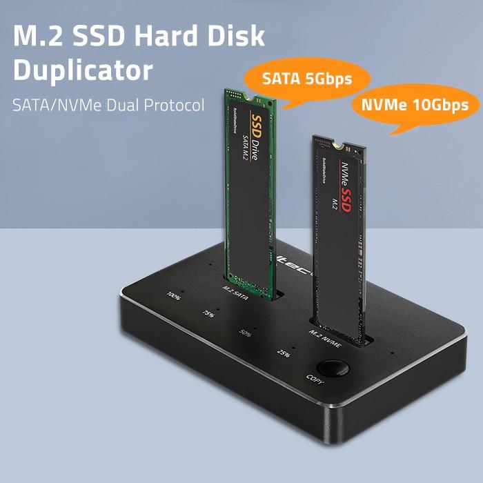 Qoltec Case | NV2271 .2 SSD | SATA | NVMe | USB-C | 2TB
