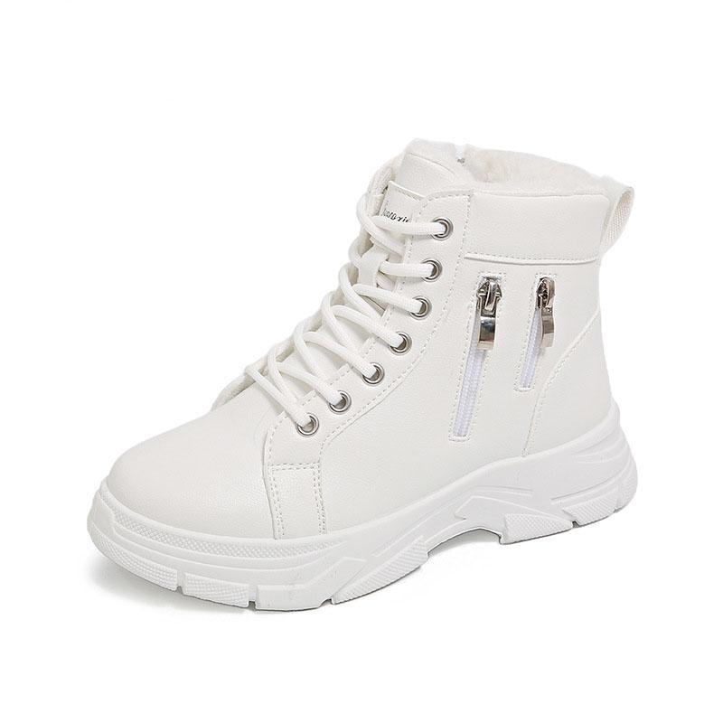Fashion Winter Snow Boots for Women Casual High-top Shoes Warm Womens Sneakers Platform Ankle Boots Casual Side Zipper Sport Botines
