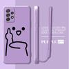 Чехол для телефона Samsung Galaxy A50 A56 A30s A20s A06 A02s A71 A73 A03 A53 A04 A05 Смешной мультяшный человечек