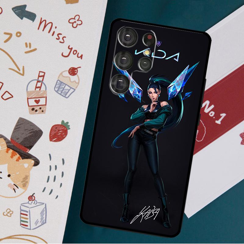 Чехол Kda Kaisa Ahri Akali для Samsung Galaxy S23 S20 FE S21 FE S22 Ultra Note 20 S8 S9 S10 Note 10 Plus, задняя крышка