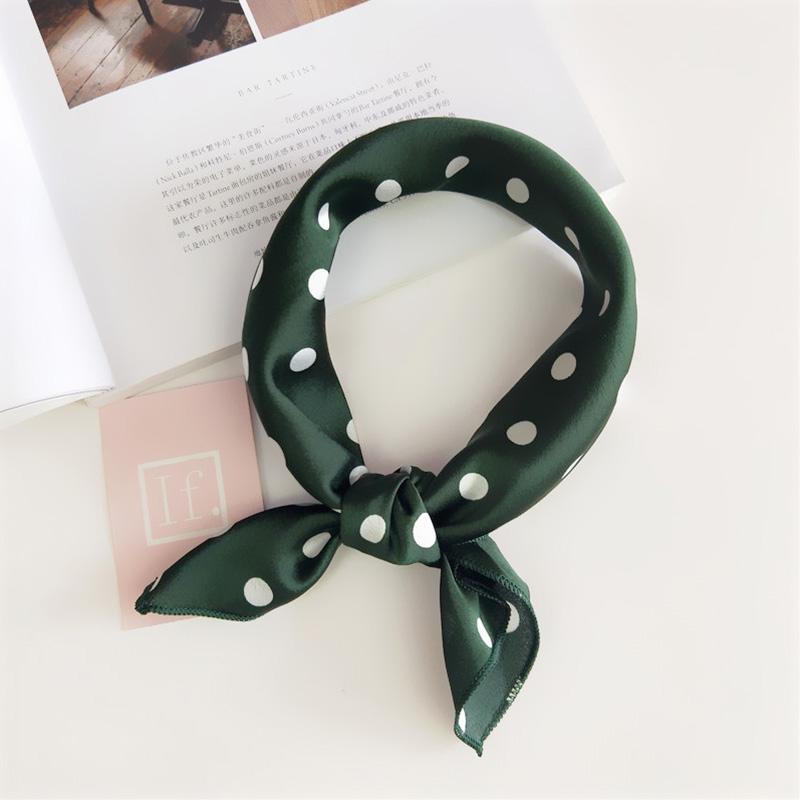 Fashion Women Printing Square Scarf Elegant Square Silk Satin Scarf Head Neck Hair Tie Band EMA