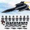 4005 Blackbird Самолет-шпион Черный самолет Вертолет Военная кукла Строительный блок Игрушка