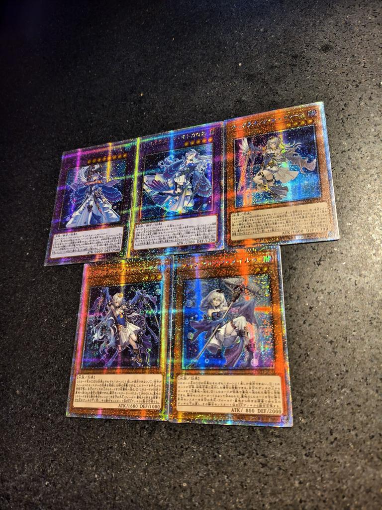 Yu-gi-oh! 5pcs/set Tearalaments Diy Self-made Card Collection Cards Gauze Flash Anime Toy Gift Colorful Flash