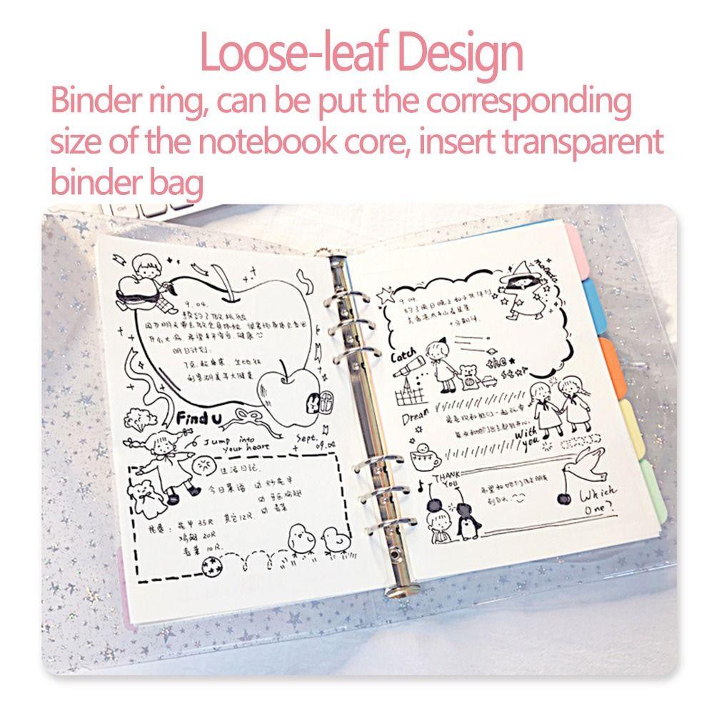 Transparent Colored Binder Cover Creative Photo Card Holder Planner Cover Handbook Cover  Agenda
