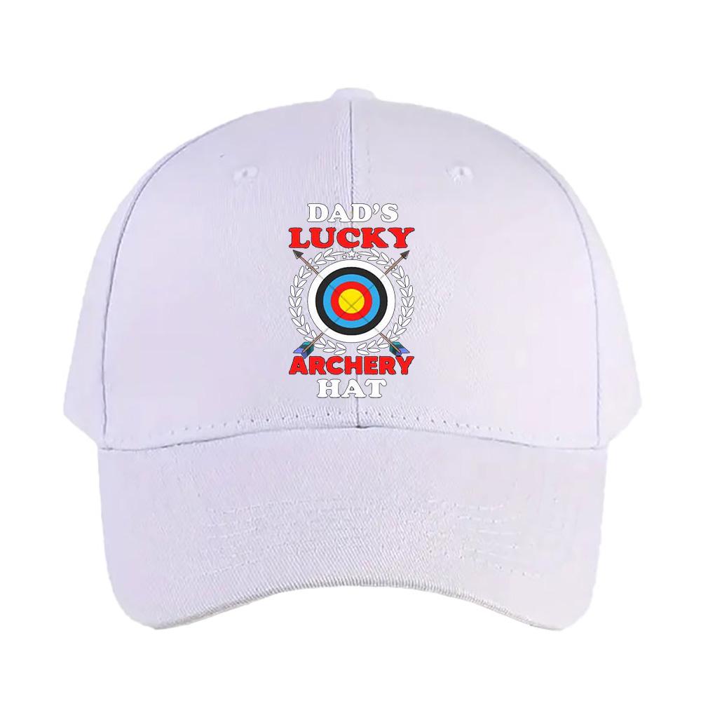 Dads Lucky Archery hat Cap Summer Woman Man Baseball Cap Adjustable with Curved Brim Duckbill Cap Protection Sun Hats