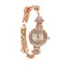 Round Dial Women Quartz Watch Slim Strap Rhinestone Watch Rhinestone Quartz Watch  Festival Gift