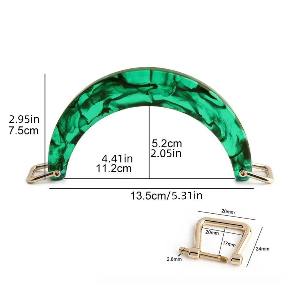 Янтарные ручки для сумки, смола, ручка для сумки-тоут, без проколов, женская ручка для сумки, DIY замена